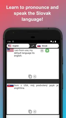 English to Slovak Translator android App screenshot 1